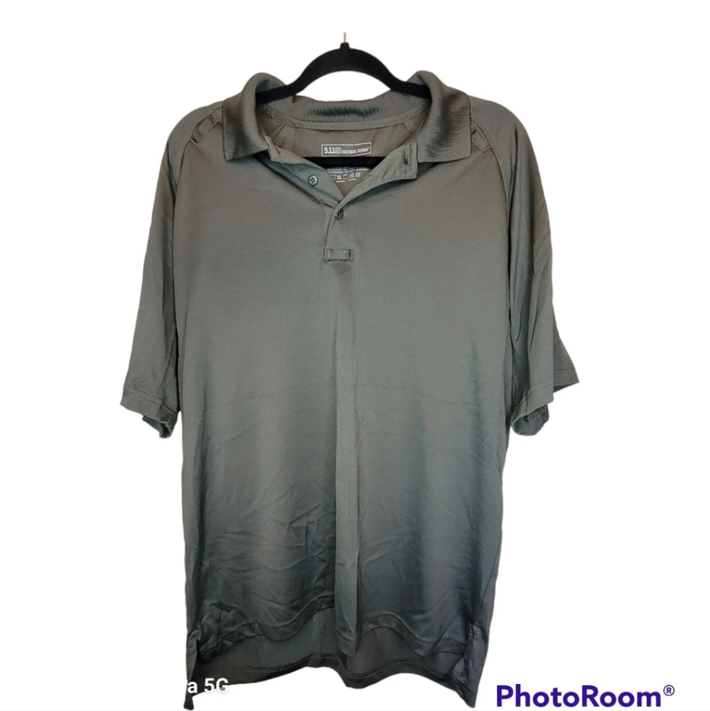 5.11 Tactical Series Men's Polo Short Sleeve Shirt Green Size L